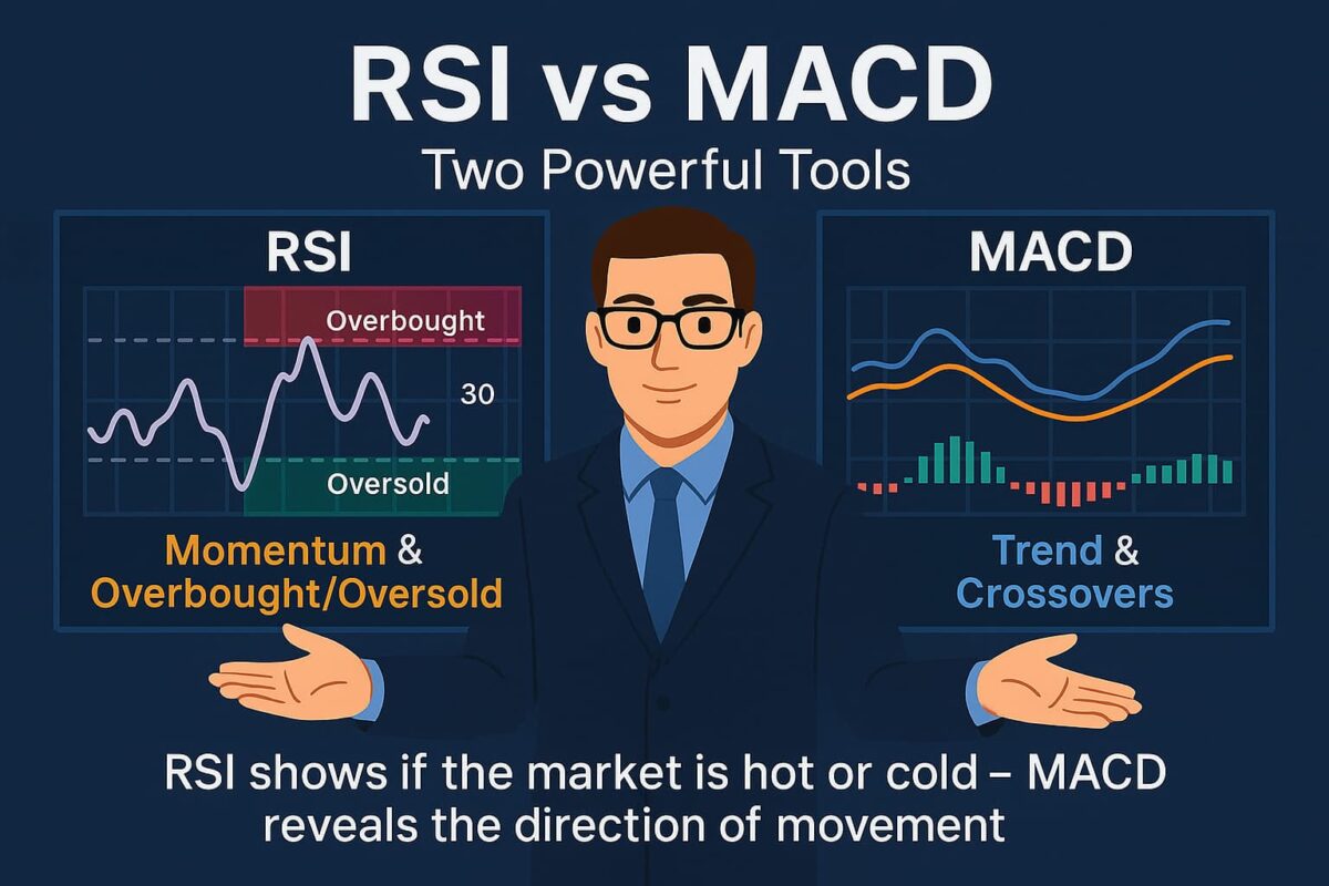 مقایسه اندیکاتور RSI و MACD؛ دو سلاح قدرتمند معامله‌گران