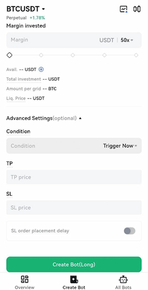 ربات گرید تریدینگ صرافی Toobit AI strategy