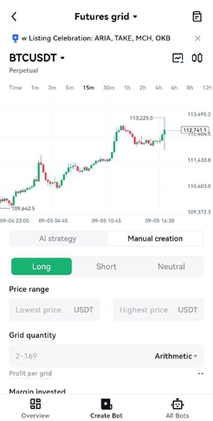 ربات گرید تریدینگ صرافی Toobit نسخه موبایل