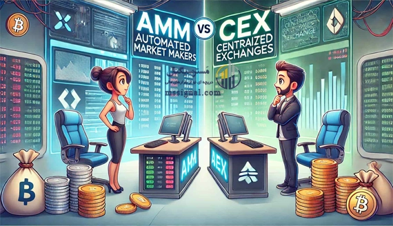 تفاوت AMM با صرافی متمرکز (CEX)